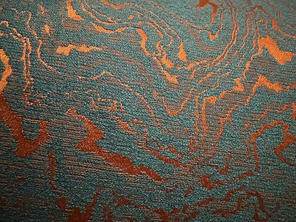 OctoRose 3 Side Zipper Upholstery Thick Jacquard-Blue Rust, Full Size Futon by OctoRose