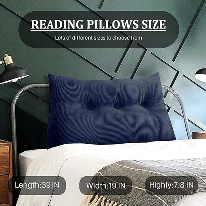 8 lbs Thickened Twin Wedge Pillow Headboard, College Dorm Bed Triangular - Image 3