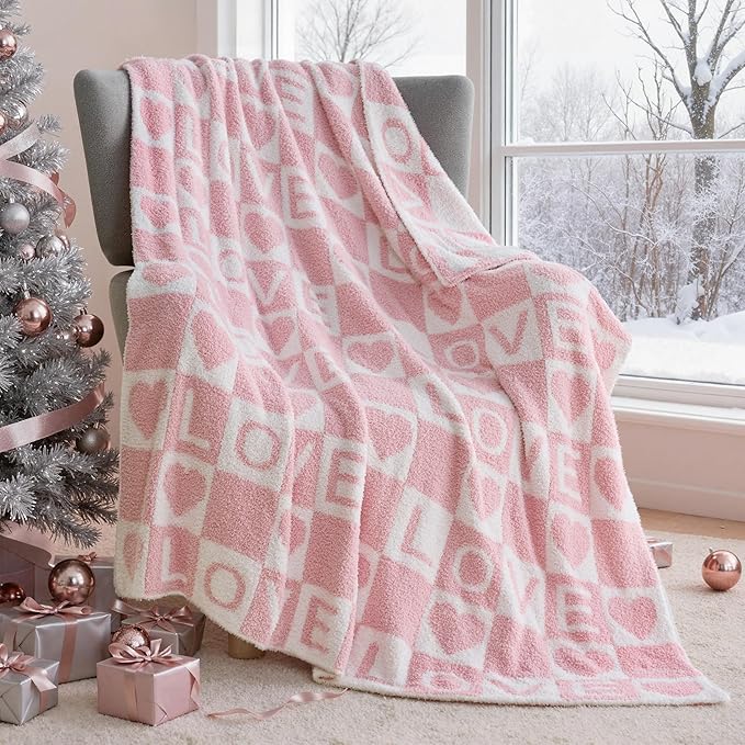 Joiedomi Throw Blanket for Couch Bed Sofa, Knitted Blankets Gifts for by Joiedomi