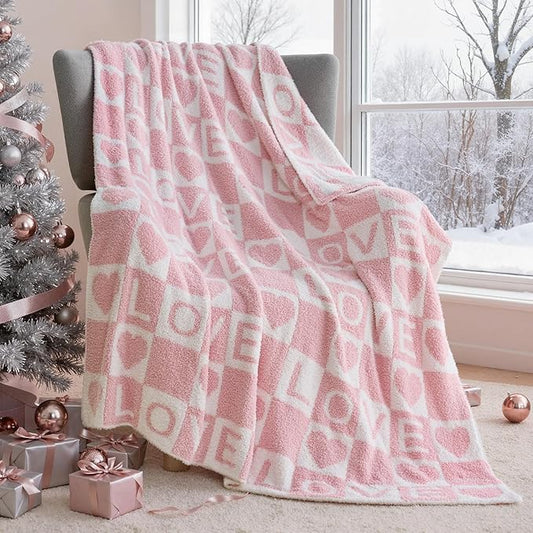 Joiedomi Throw Blanket for Couch Bed Sofa, Knitted Blankets Gifts for by Joiedomi