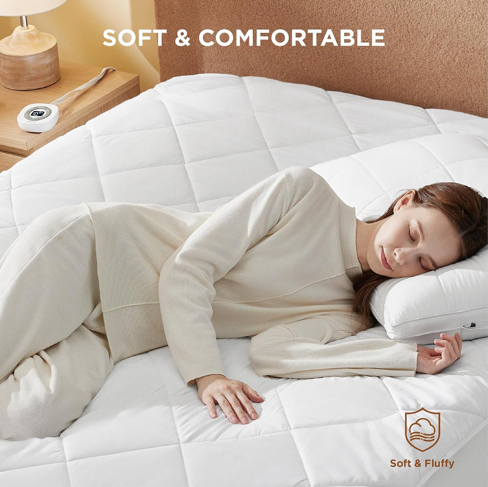 Bedsure Heated Mattress Pad Full, Bed Warmer with Preheat & Memory Function