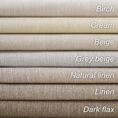 topfinel linen blackout curtains 96 inch long, boho, front angle view