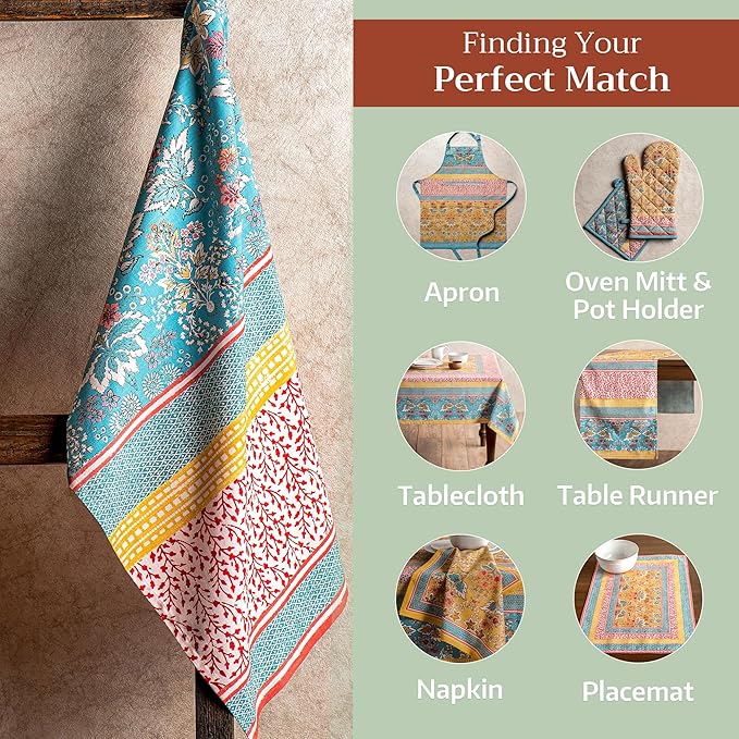 Maison d' Hermine Kitchen Towels Set of 3 100% Cotton 27.50" x 20" Reusable - Image 3