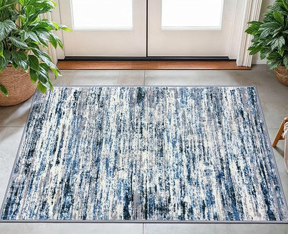 Modern Abstract Small Area Rug Indoor 3x5 Washable Rug Non-Slip Soft Entryway - Image 2