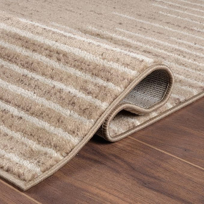 Rugshop Bohemian Stripe Stain Resistant High Traffic Living Room Kitchen - Image 4