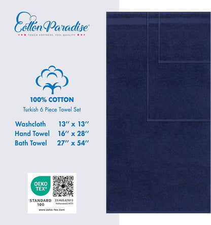 cotton paradise 100% cotton turkish towel set, soft, side view