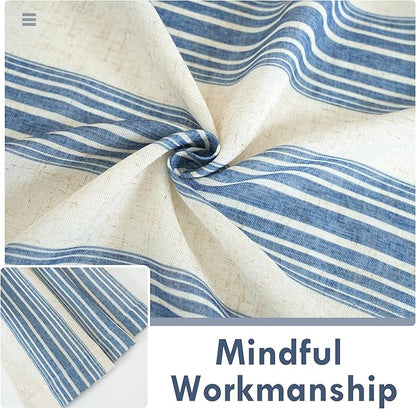 DriftAway Farmhouse Vertical Striped Linen Blend Textured Light Filtering Semi - Image 7