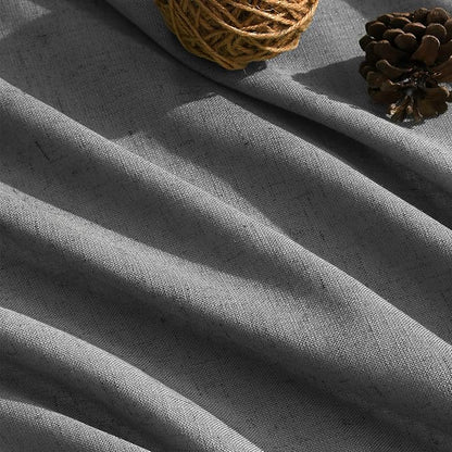 Nanspring Blazer Grey Curtain Linen Blend Light Filtering Back Tab Curtains 96 - Image 5