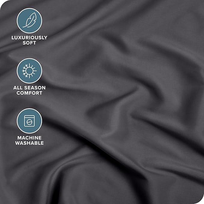 Bare Home Fitted Bottom Sheet Short Queen Size - Image 2