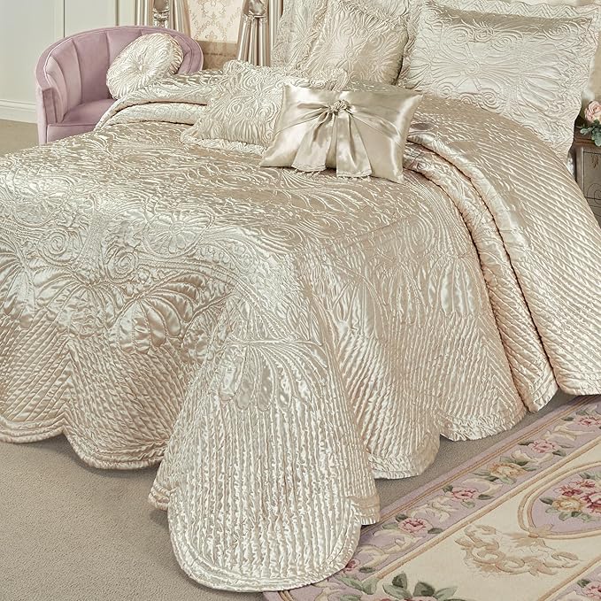 Touch of Class Portia Luxury Bedding | Soft Pearl | Premier Quilted Polyester by TouchofClass