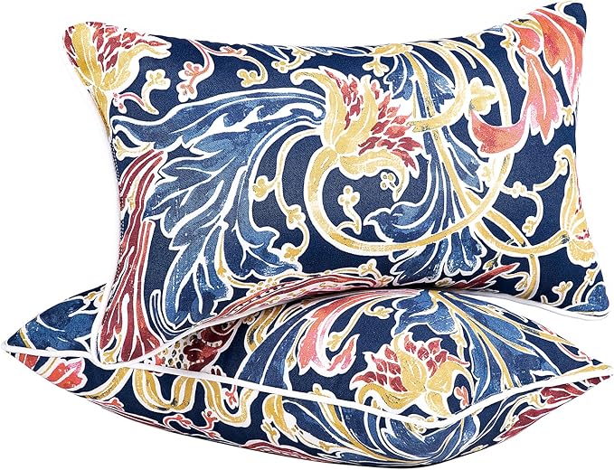 JMGBird Outdoor Lumbar Pillows, Waterproof Throw Pillows by JMGBird