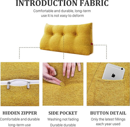 8 lbs Thickened Twin Headboard Pillow Wedge College Dorm Bed Pillow - Image 6