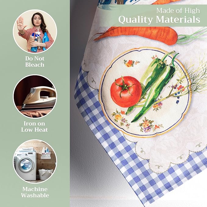 Maison d' Hermine Kitchen Towels Set of 3 100% Cotton 27.50" x 20" Reusable - Image 3