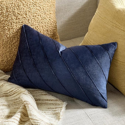 GIGIZAZA Navy Velvet Pillow Covers 12x20 - Image 2