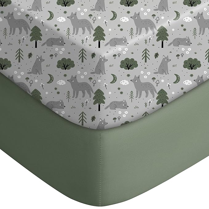 Yoofoss Baby Crib Sheets for Boys Girls, Fitted Crib Sheet 2 Pack for Standard by YOOFOSS