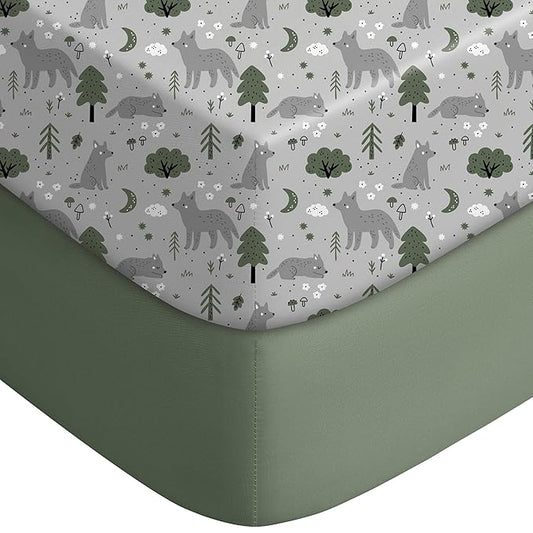 Yoofoss Baby Crib Sheets for Boys Girls, Fitted Crib Sheet 2 Pack for Standard by YOOFOSS