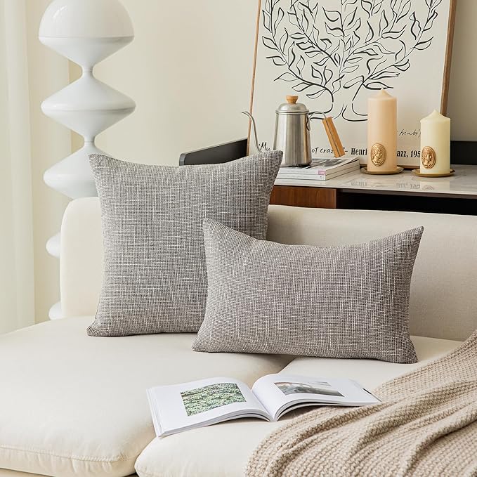 Kevin Textile 2 Packs Decorative Square Pillows Cover Outdoor Throw Pillows - Image 4