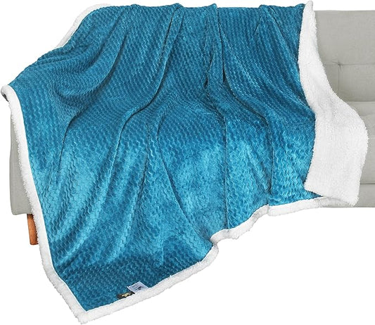 Catalonia Sherpa Throws Blanket, Super Soft Comfy Fluffy Fuzzy Fleece Plush by Catalonia