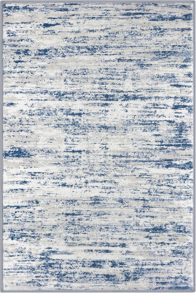 Modern Abstract Entryway Rug Indoor 2x3 Washable Rug Non-Slip Soft Small Area - Image 9