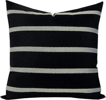 Slow Cow Decorative Stripe Throw Pillow Cover Modern Country Design Cushion by SLOW+COW