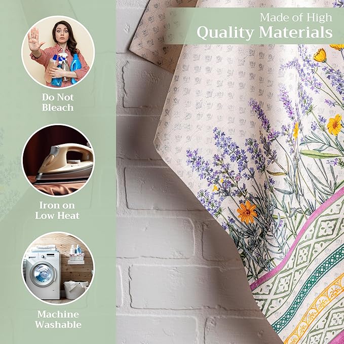 Maison d' Hermine Kitchen Towels Set of 3 100% Cotton 27.50" x 20" Reusable - Image 3