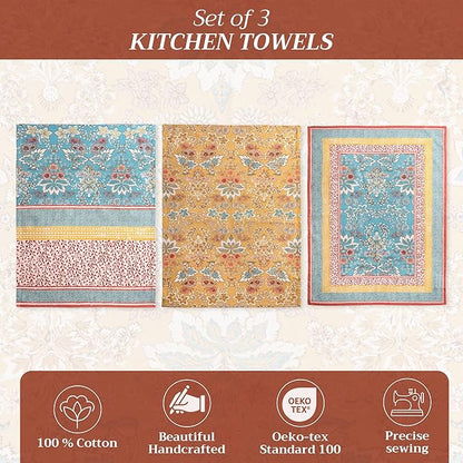 Maison d' Hermine Kitchen Towels Set of 3 100% Cotton 27.50" x 20" Reusable - Image 2