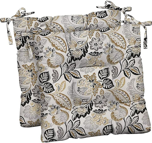 RSH DECOR: Outdoor Tufted Seat Cushions Set of 2 | 19" x 19" | All-Weather Spun by RSHDECOR