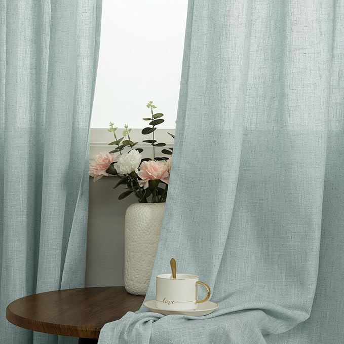 Light Green Curtains 84 Inch Length - Image 3
