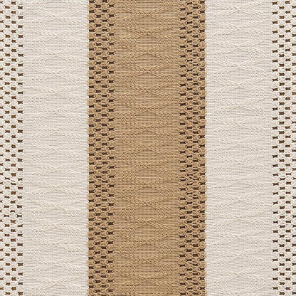 ZeeMart Macrame Style Bicolor Stitching Table Runner, 14 x 36 Inch Brown/Ivory - Image 6