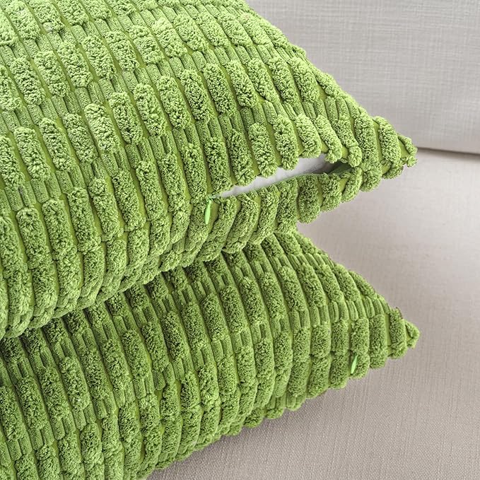 Fancy Homi 4 Packs Boho Lime Green Decorative Throw Pillow Covers 18x18 Inch - Image 3