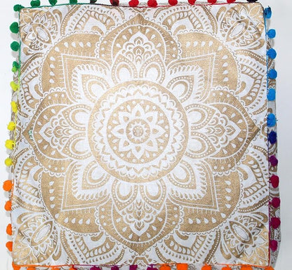 CRAFT KALA 16" Square Large Hippie Mandala Meditation Floor Ottoman Pillow - Image 6