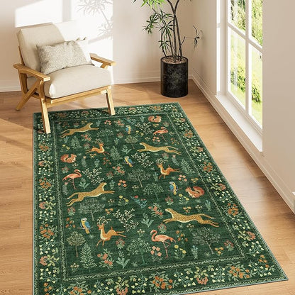 DUKINO 3x5 Rug, Washable Animal Area Rug by DUKINO