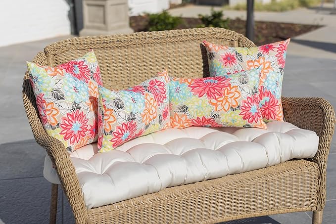 RSH Décor Set of 4 Outdoor Throw Pillows – 17"x17" Square Accent Cushions - Image 3