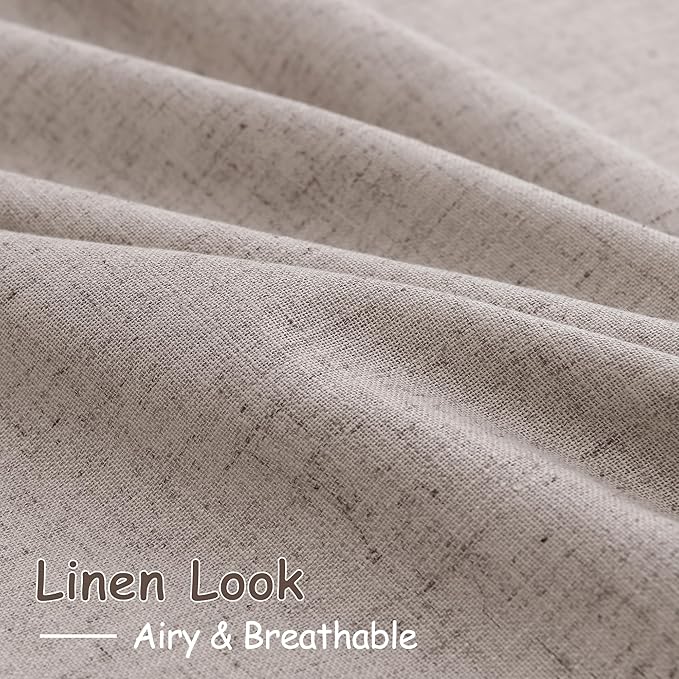 Brownish Grey Linen Curtains 120 Inch Extra Long - Image 5