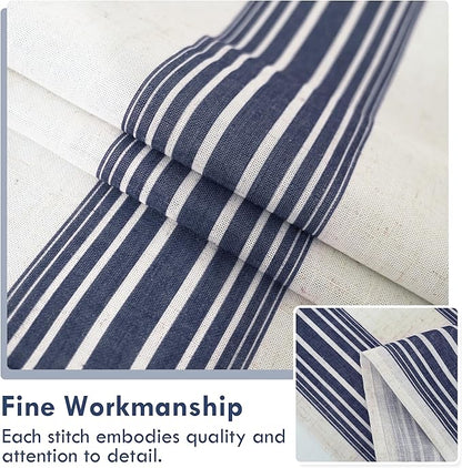 DriftAway Farmhouse Vertical Striped Linen Blend Textured Light Filtering Semi - Image 3