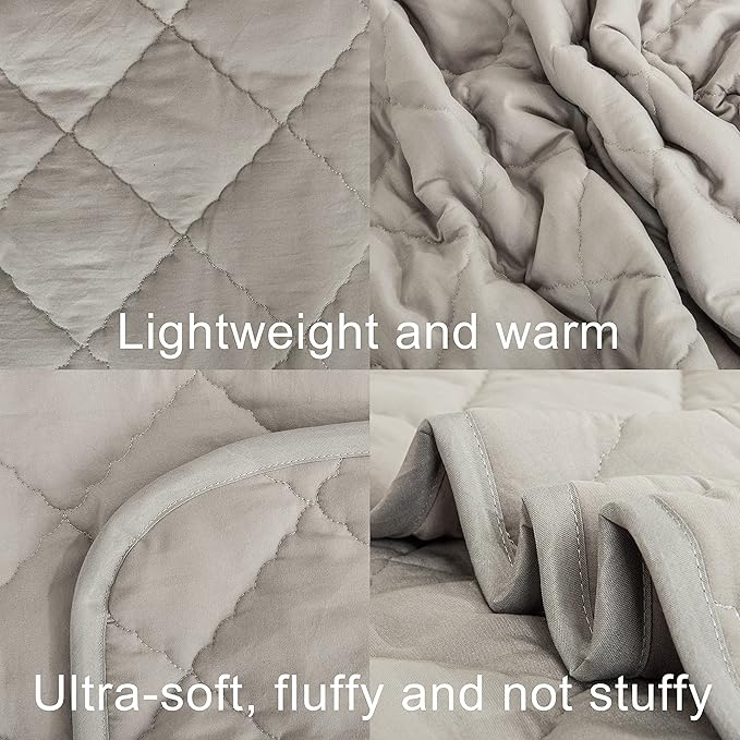 NTBAY Down Alternative Toddler Comforter, Lightweight and Warm Solid Color Baby - Image 2