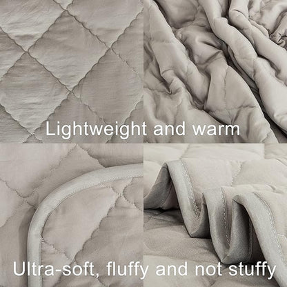 NTBAY Down Alternative Toddler Comforter, Lightweight and Warm Solid Color Baby - Image 2