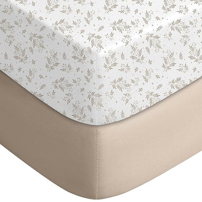 Yoofoss Pack and Play Sheets Fitted, Mini Crib Sheets 2-Pack by YOOFOSS