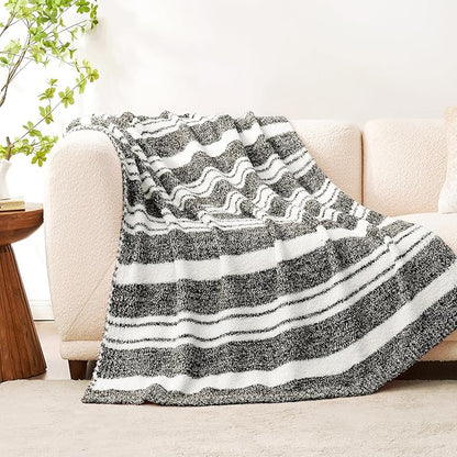 Snuggle Sac Stripe Black Throw Blanket - Image 2