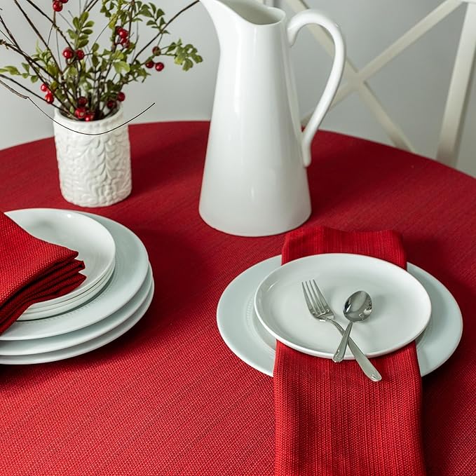 Benson Mills Cameron Textured Fabric Table Cloth, - Image 6