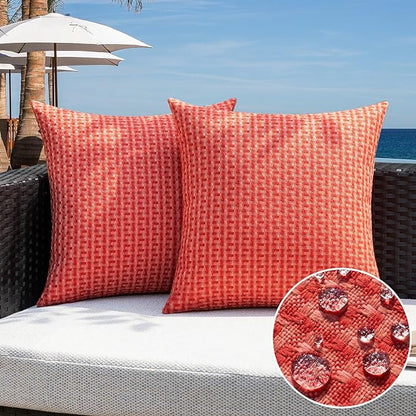Kevin Textile Outdoor Waterproof Throw Pillow Covers Pack of 2 Farmhouse by KevinTextile