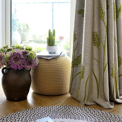 Melodieux Wheat Embroidery Extra Wide Curtain - Image 5