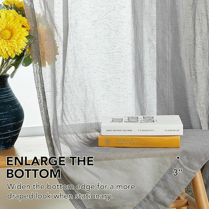 Deconovo Linen Sheer Curtains - Image 4