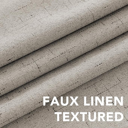H.VERSAILTEX Linen Blackout Curtains Durable Thick Textured Linen Look 100% - Image 5