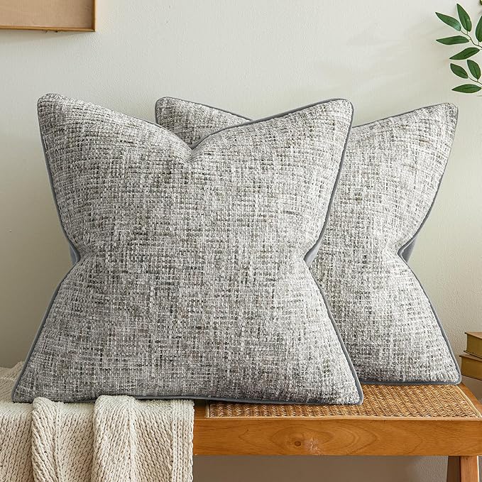a moment Grey Reversible Pillow Covers 2 Pack by amoment