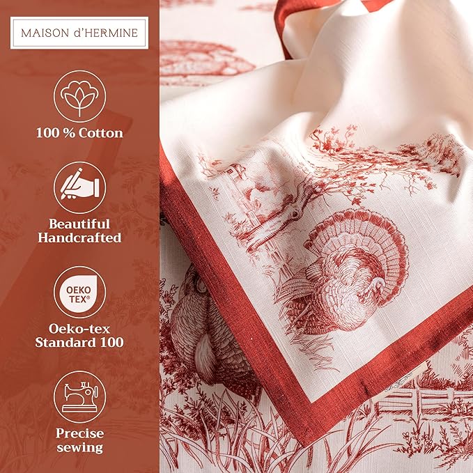 Maison d' Hermine Cloth Napkins Set of 4 100% Cotton - Image 2