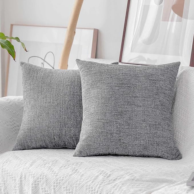 Home Brilliant Decorative Cushion Covers Chenille Square Pillow Protectors by HomeBrilliant