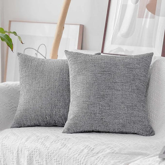Home Brilliant Decorative Cushion Covers Chenille Square Pillow Protectors by HomeBrilliant