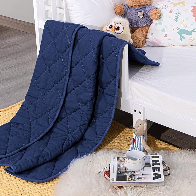 NTBAY Down Alternative Oversized Toddler Comforter, Super Soft and Warm Solid - Image 3