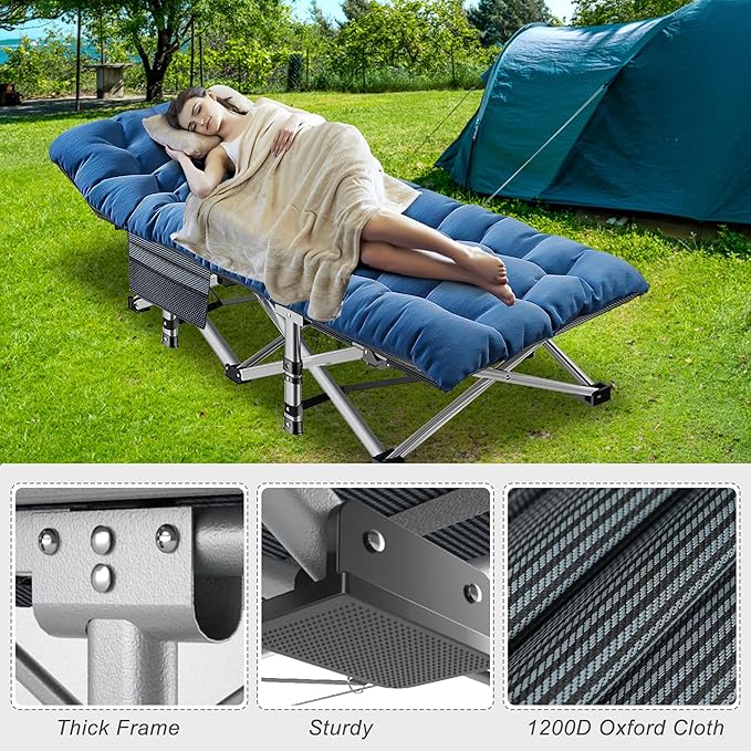 ABORON 2PK XXL Camping Cot for Adults 900LBS - Image 5